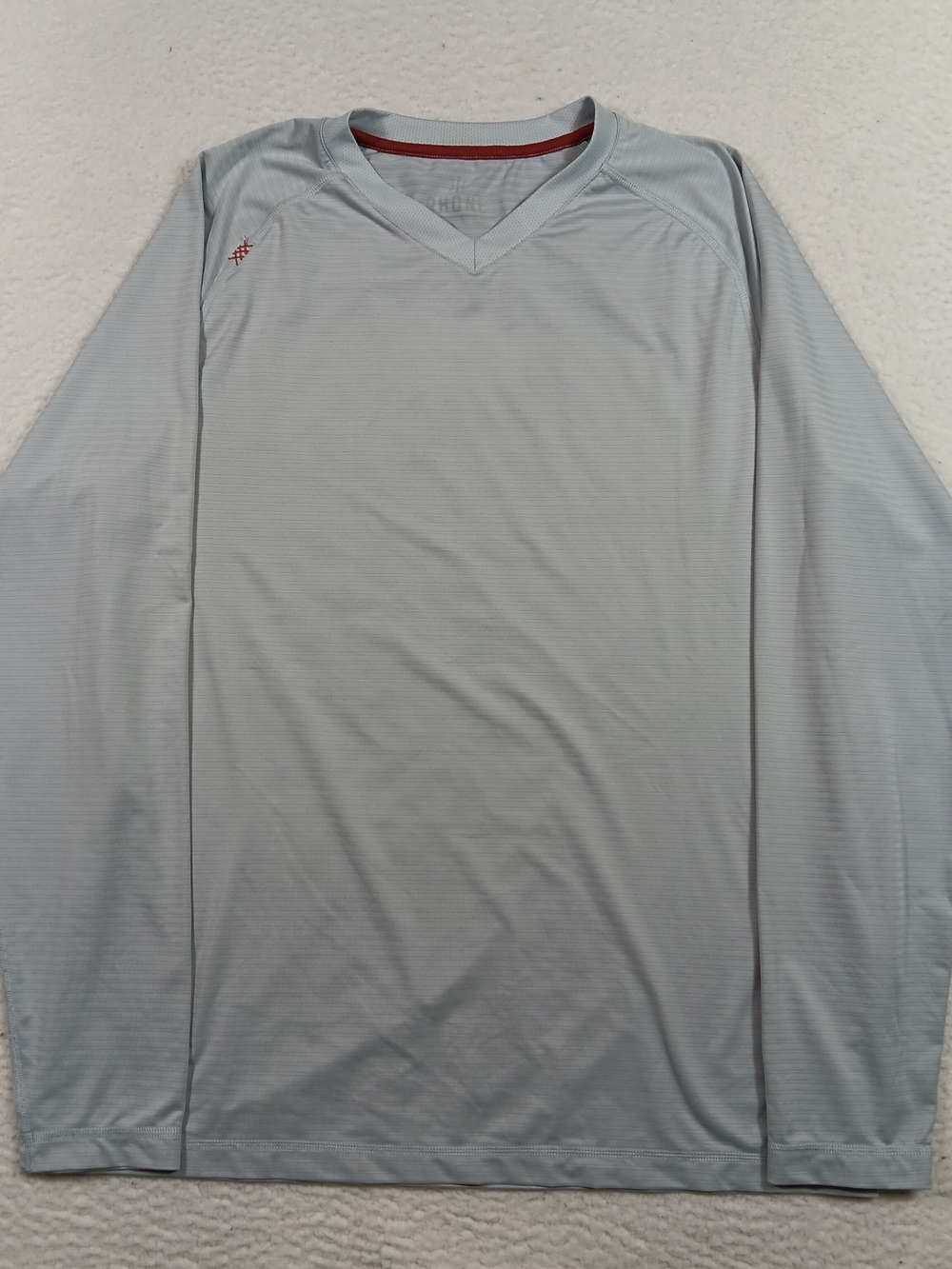 Rhone Shirt Mens Large Gray Reign Performance Long Sleeve Gym Athleisure